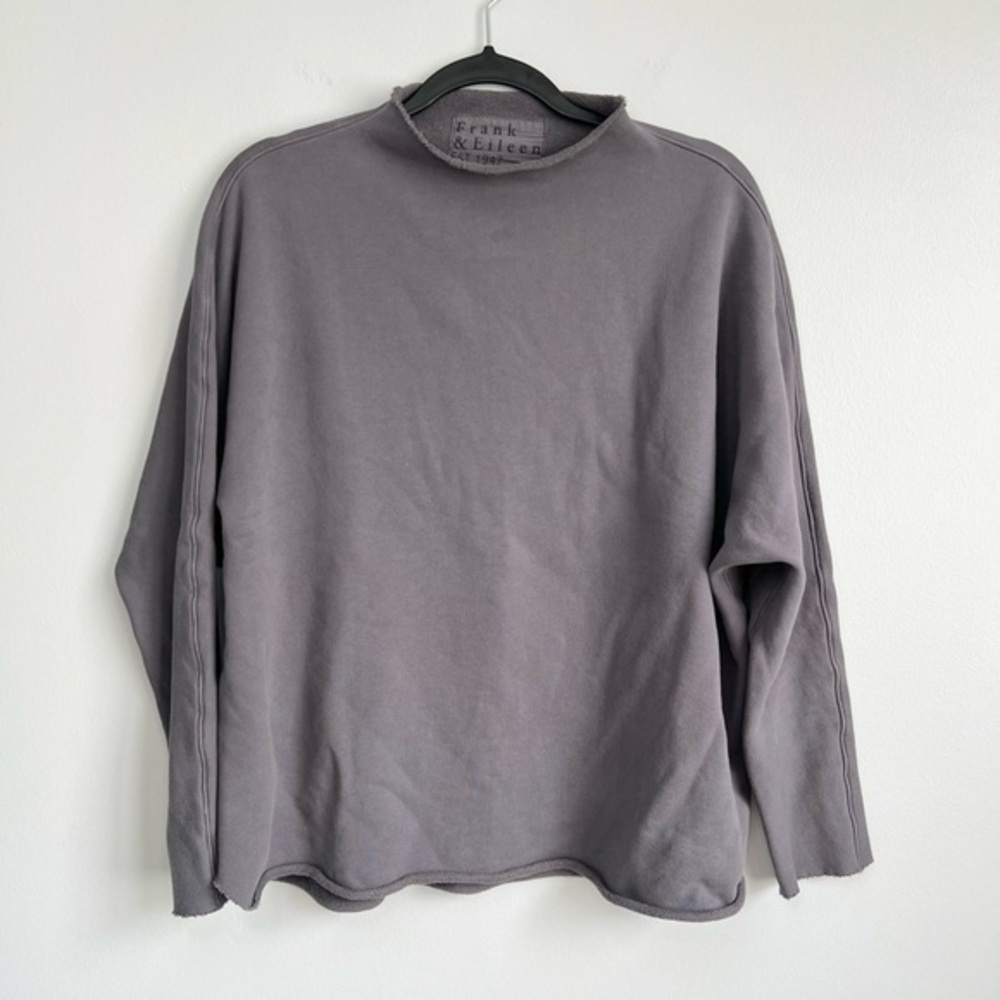 Frank And Eileen Size M • Monterey Rolled Funnel Neck Sweater Gray.